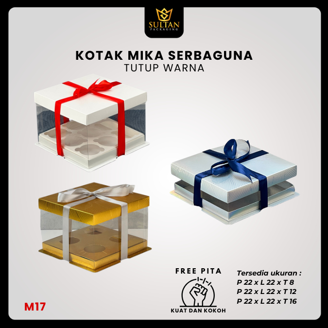 

Box Mika / Kotak Kue Mika / Box Cupcake + Tatakan / Packaging Mika /M17