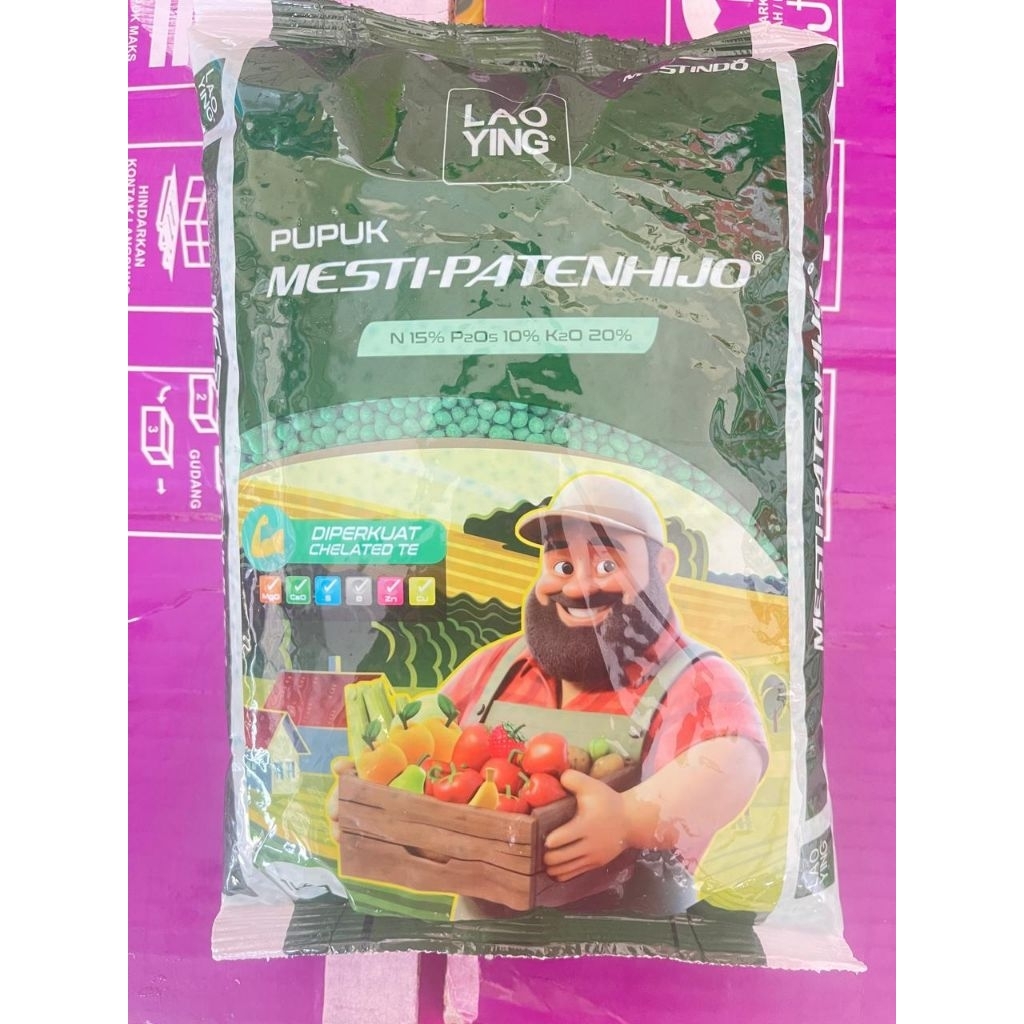 NPK 15.10.20 LAOYING MESTI PATEN HIJO 1kg