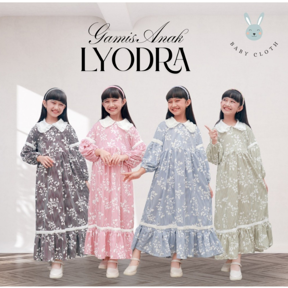 GAMIS ANAK LYODRA  SMLXL BABY.CLOTH UNTUK UMUR 3-14 TAHUN GAMIS  ANAK REMAJA VIRAL BESTSELLER