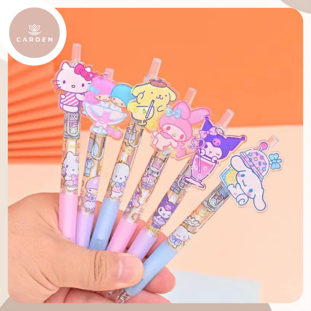

PENA GEL MEKANIK KUROMI / PULPEN GEL MEKANIK MOTIF GIRL ANIME KAWAII