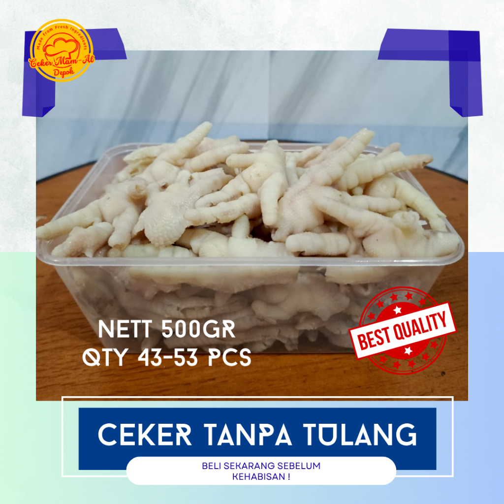 

CEKER TANPA TULANG REAL 500GR/DAKBAL/CEKER KOREA TANPA KANDUNGAN AIR