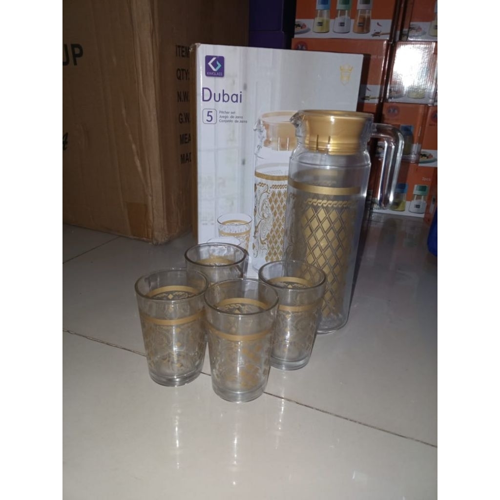 pitcher set kimglass dubai 4 in 1 pitcher kaca pitchee cantik
