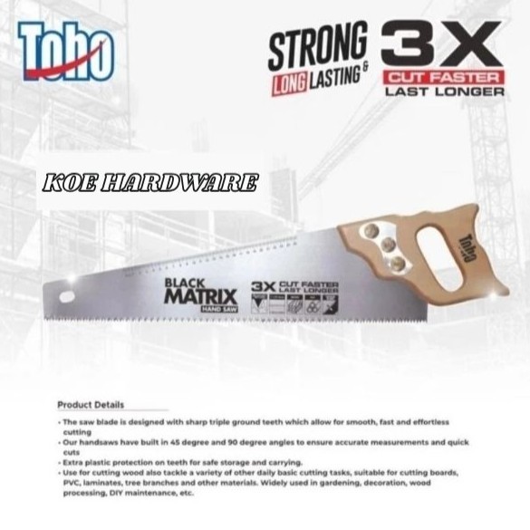 KoeHardware - Gergaji Kayu18" TOHO Black MATRIX/Gergaji Potong Kayu 18 Inch TOHO BLACK MATRIX/Gergaj