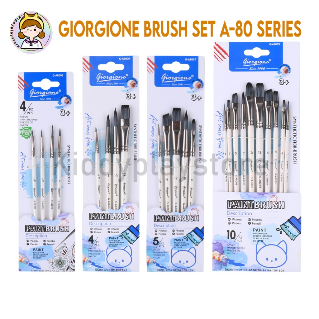 

Giorgione Kuas Cat Paint Brush Set Nylon G-A8