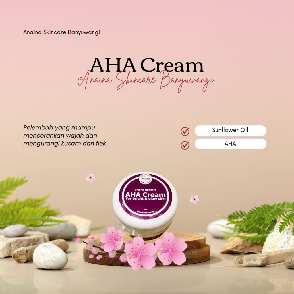 ( BISA COD) Aha Cream Anaina Skincare Cream Siang Pencerah Untuk Kulit Kusam Dan Flek