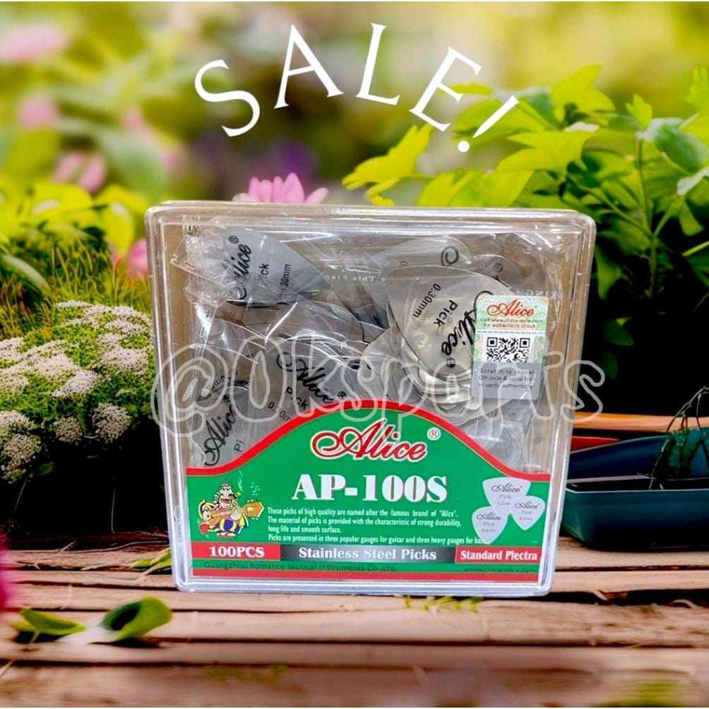 Pick / Pik Gitar 0.3mm Tipis Alice Stainless Steel 0.3 mm Guitar