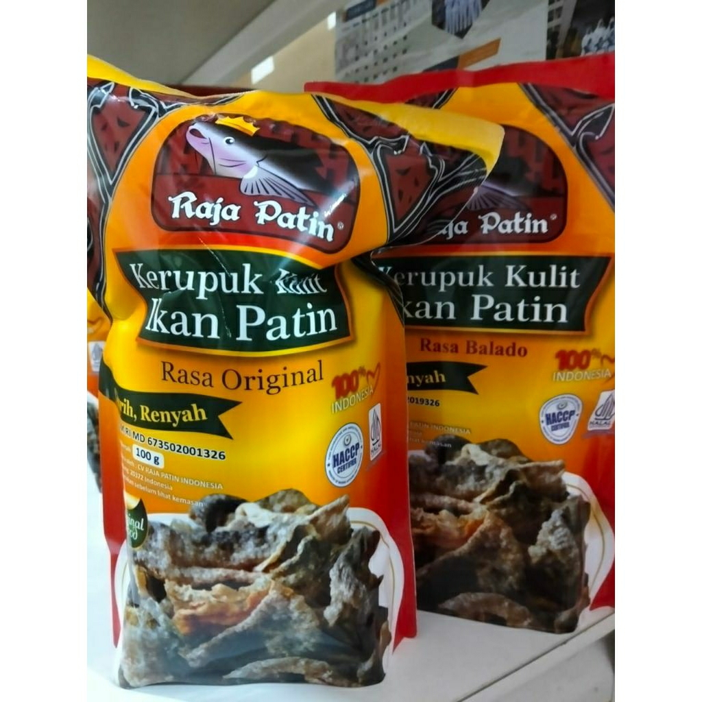 

KERUPUK KULIT IKAN PATIN KEMASAN 100g MINIMAL ORDER 20 bungkus