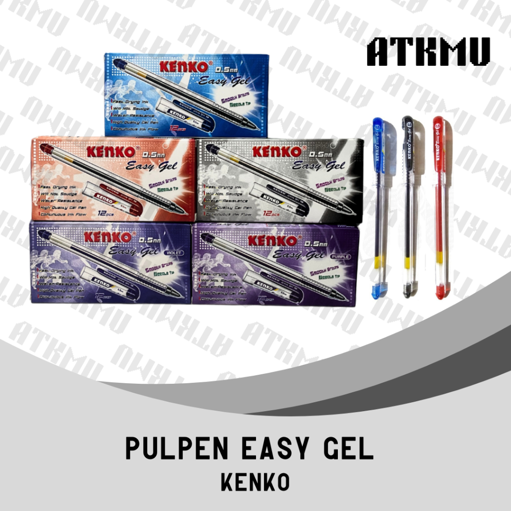 

Kenko Pulpen Gel Needle Tip 0.5mm 5 varian Warna1 Pack / 12 Pcs