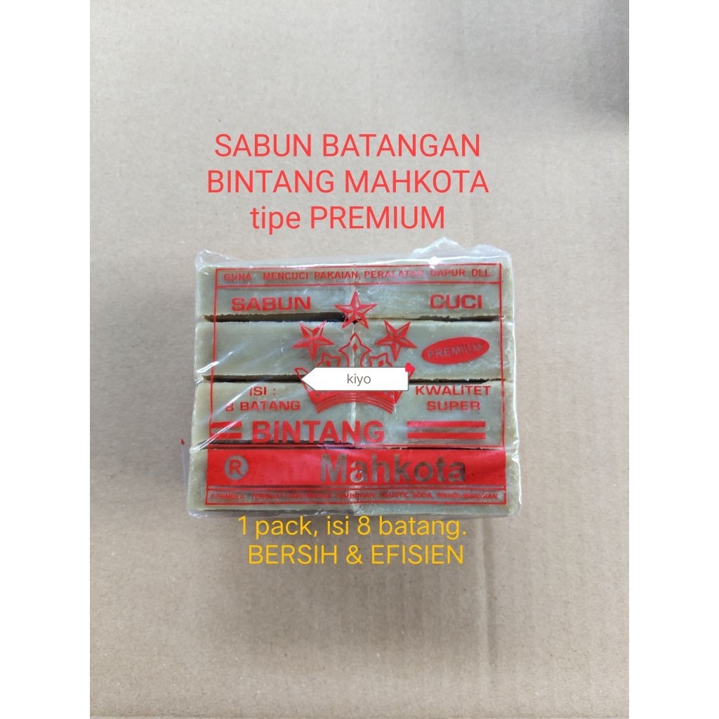 SABUN BATANG BINTANG MAHKOTA BERSIH & EFEKTIF tipe PREMIUM