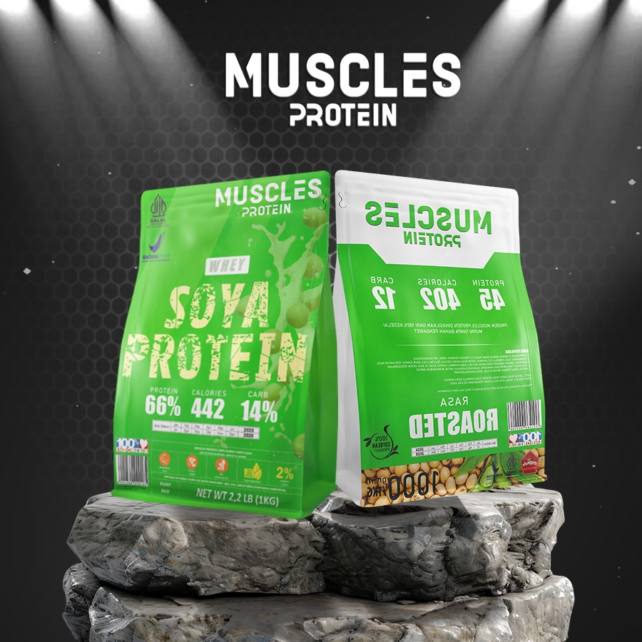 Muscles Protein Kedelai Bubuk Murni 100% Untuk Mencukupi Kebutuhan Protein Harian