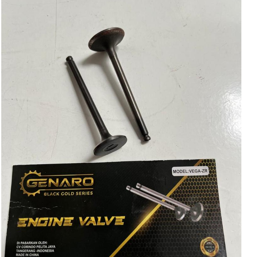 Klep Set Vega Zr Klep Motor / Katup Mesin / Valve In Out Vega Zr Merek Genaro Berkualitas