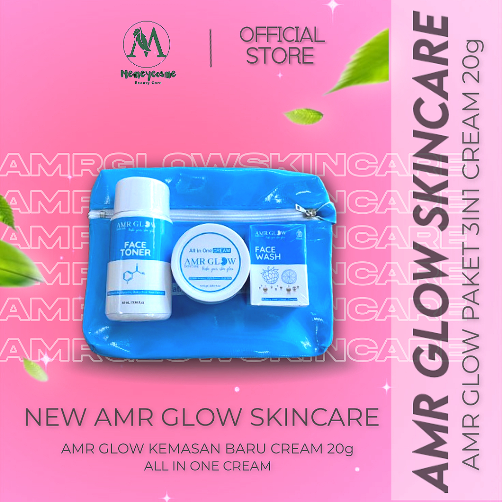 AMR GLOW Paket cream 20gr cream besar kemasan baru ORIGINAL (BPOM)