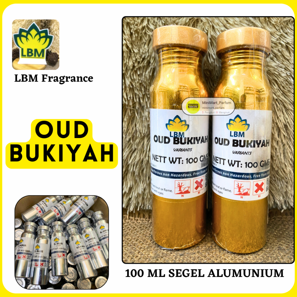 Bibit Parfum OUD BUKIYAH Packing 100 ML SEGEL Alumunium LBM Fragrance - Oud Bukiyah Surrati Oud Bouq
