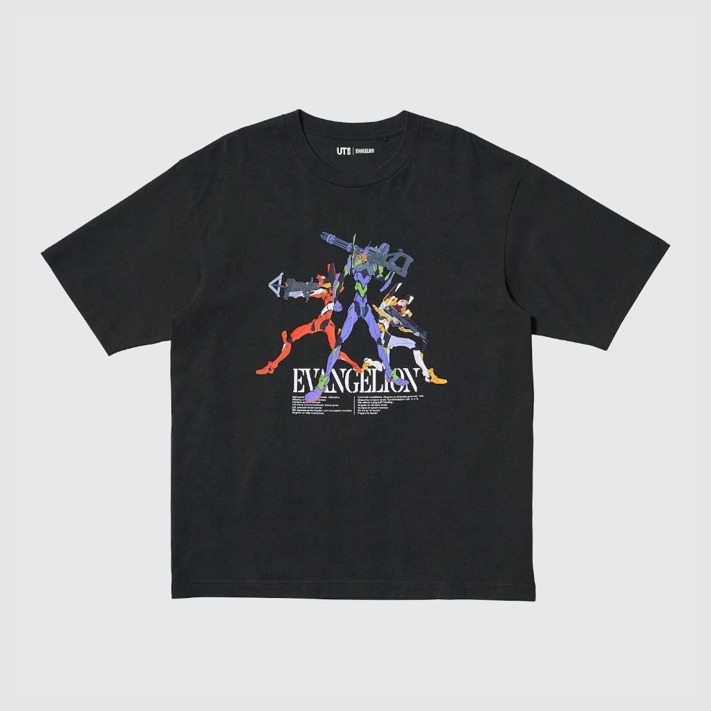 Tshirt Uniqlo x Evangelion (Prepare) | UT SF Anime (Evangelion) Kaos Lengan Pendek - Hitam
