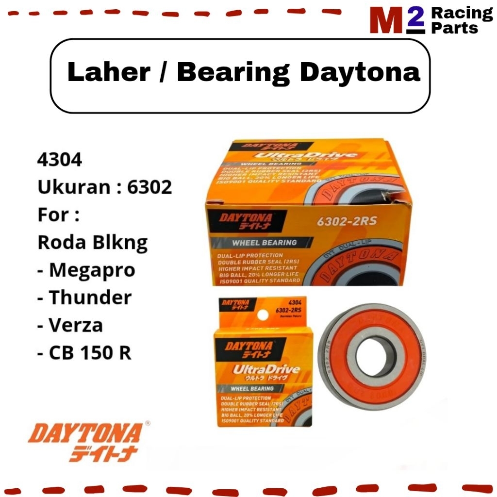 Laher Bearing Daytona 6302 2RS