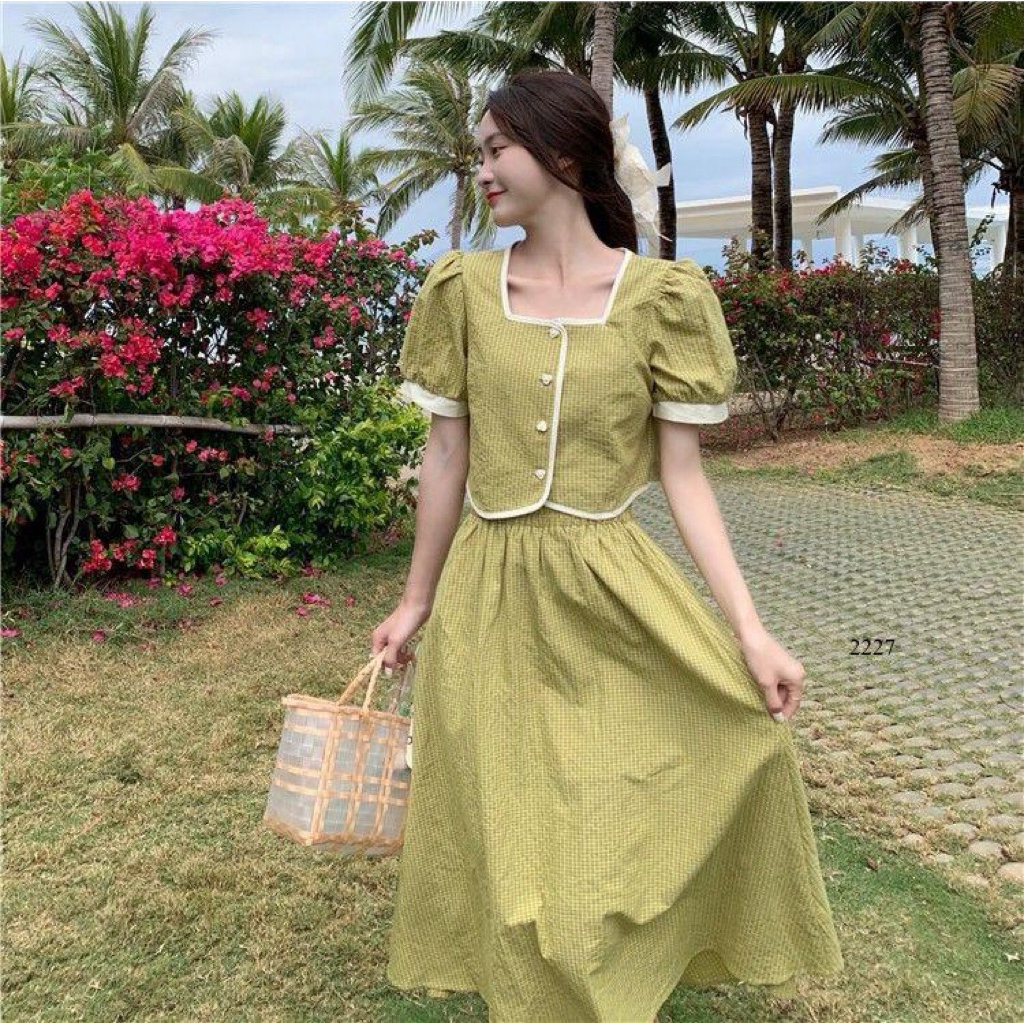 Setelan Set Wanita Korea Atasan & Rok Premium Import Code : 2227