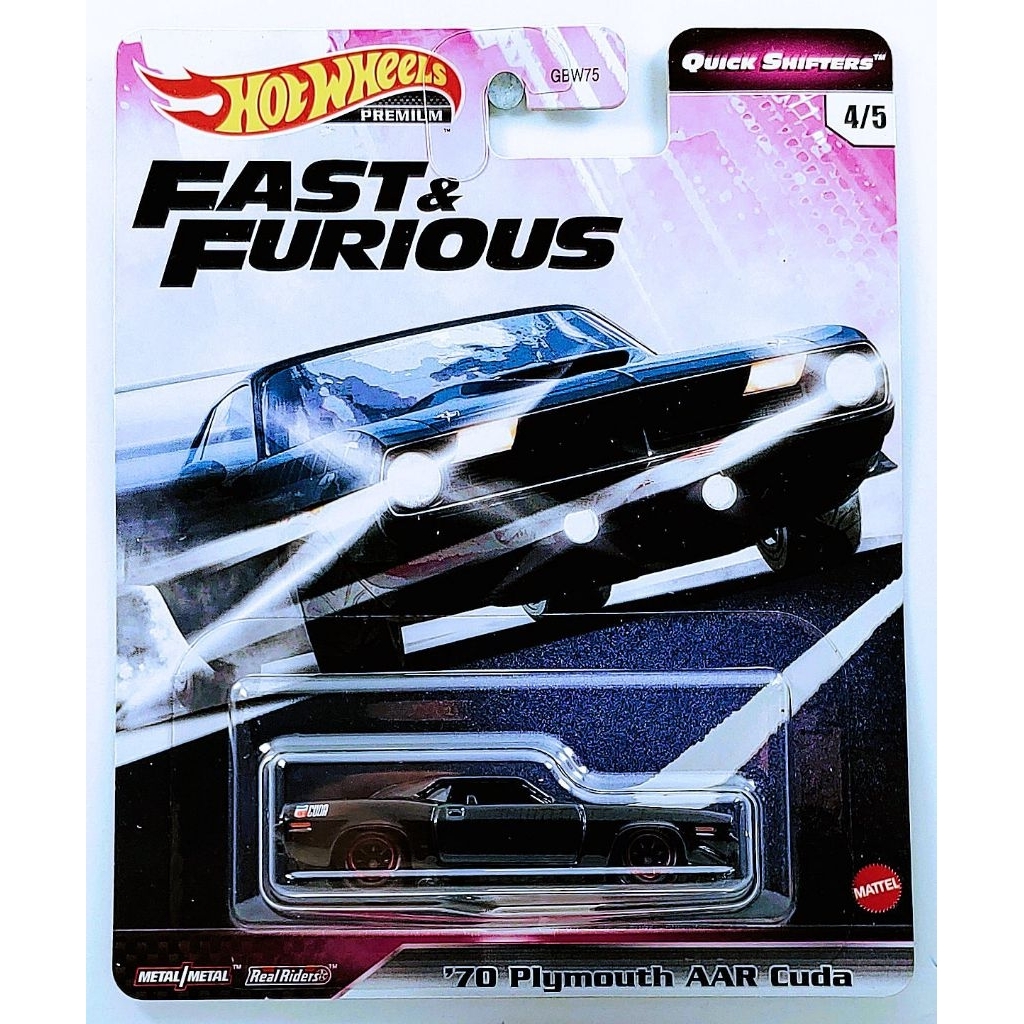 Hot Wheels Premium 70 Plymouth AAR Cuda Quick Shifters ban karet