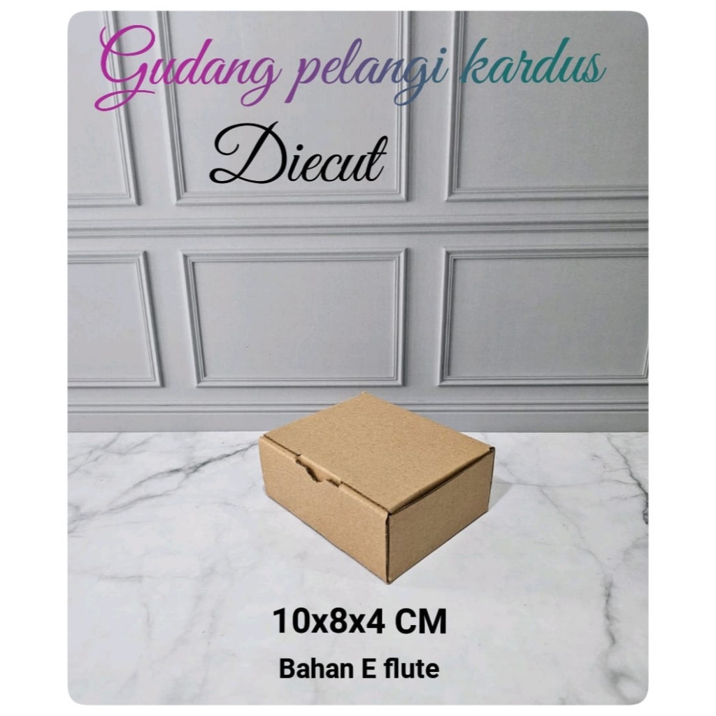 

kardus karton box uk. 10x8x4 cm...model die cut/pizza