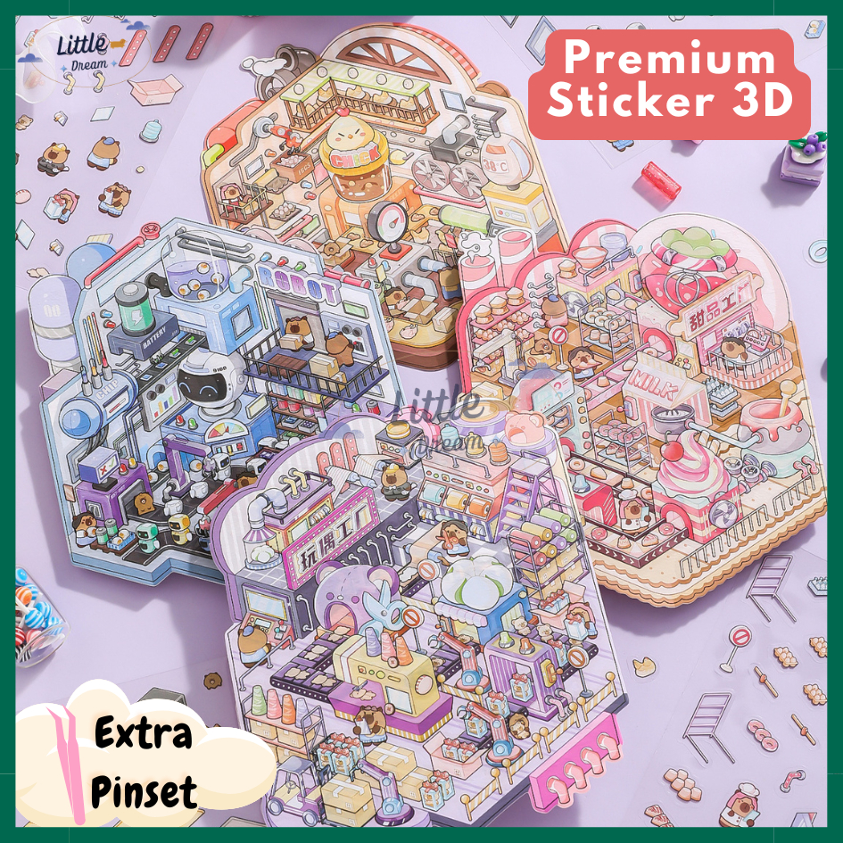 

STICKER 3D Premium Lucu Korea Dekorasi Kreatif Mainan Anak Unik Viral Satisfying