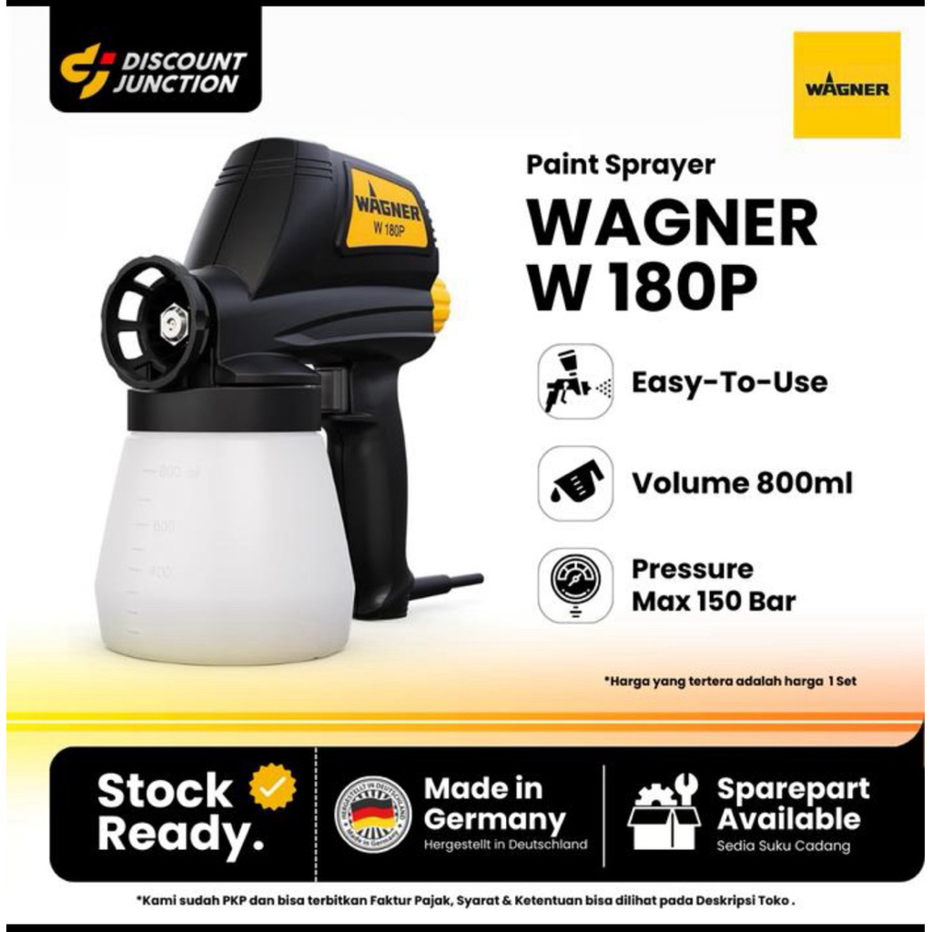 Spray Gun Nastar Chocolate Wagner W180P Germany New Ready Grosir
