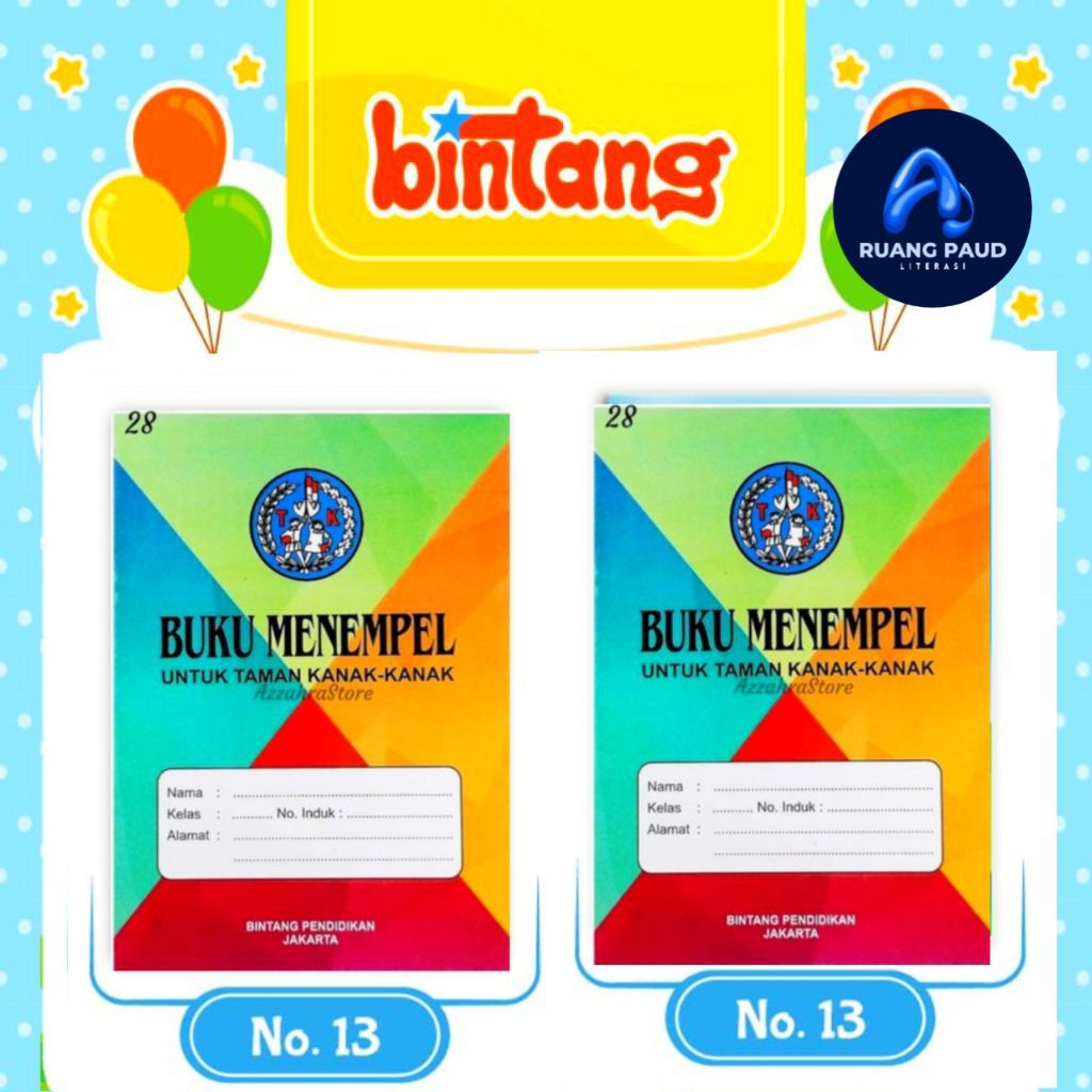 Buku TK Paud | Buku Menempel TK Paud