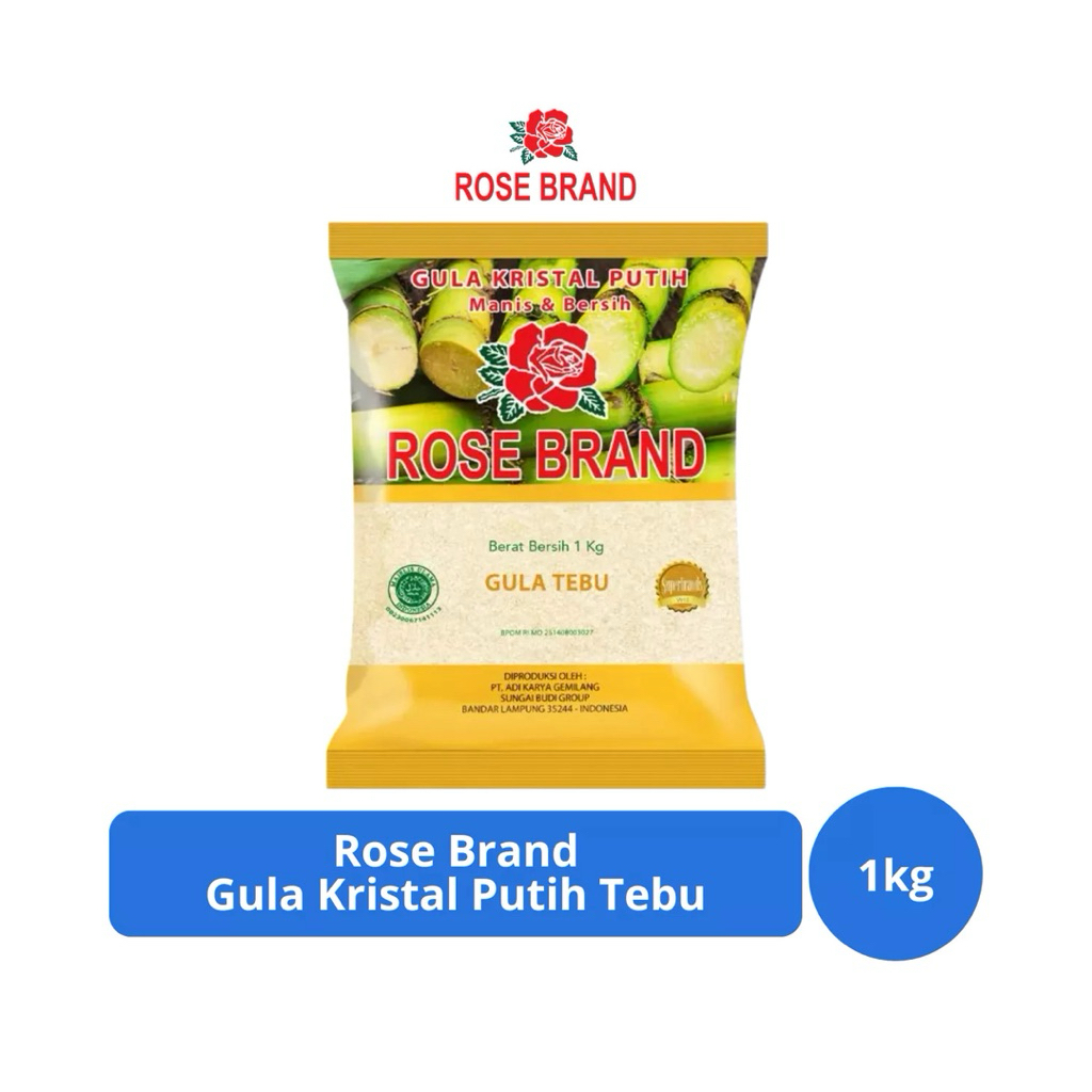 

Rose Brand Gula Kristal Putih Tebu 1kg