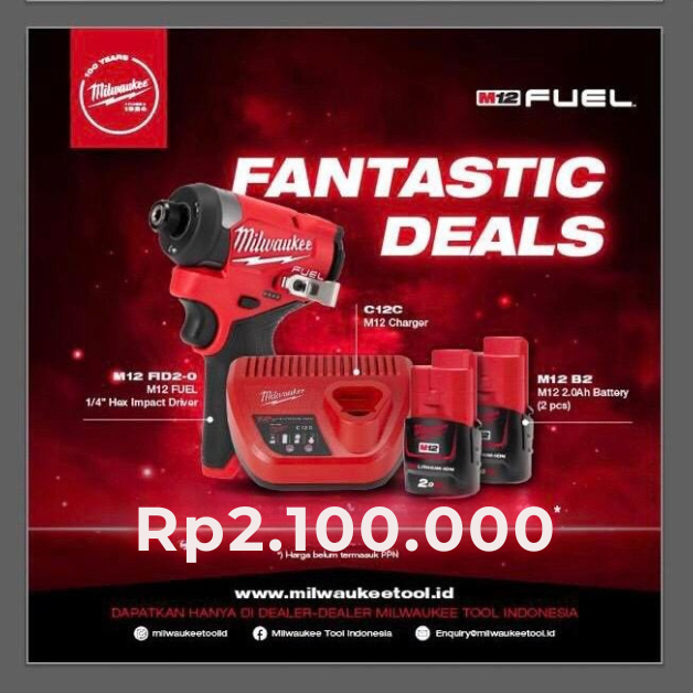 Milwaukee M12 FID2 1/4 hex impact driver