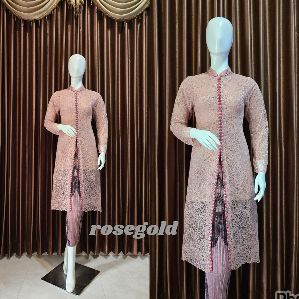 Tunik Brukat Peyet Busui Friendly / Kebaya Brukat