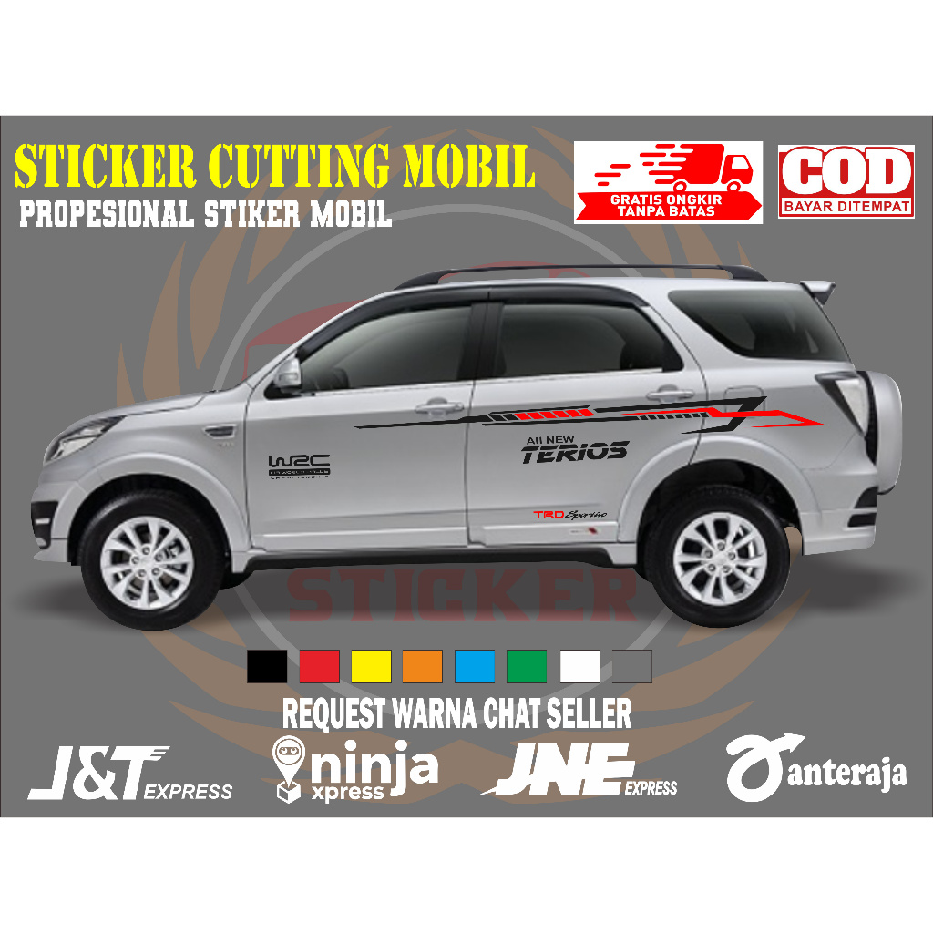 sticker mobil terios sticker mobil daihatsu terios sticker mobil terios sticker variasi body mobil