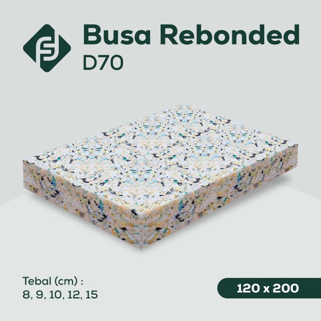 Busa Rebonded Foam D70 Tebal 8–15 cm | Bahan Baku Premium 120x200 cm