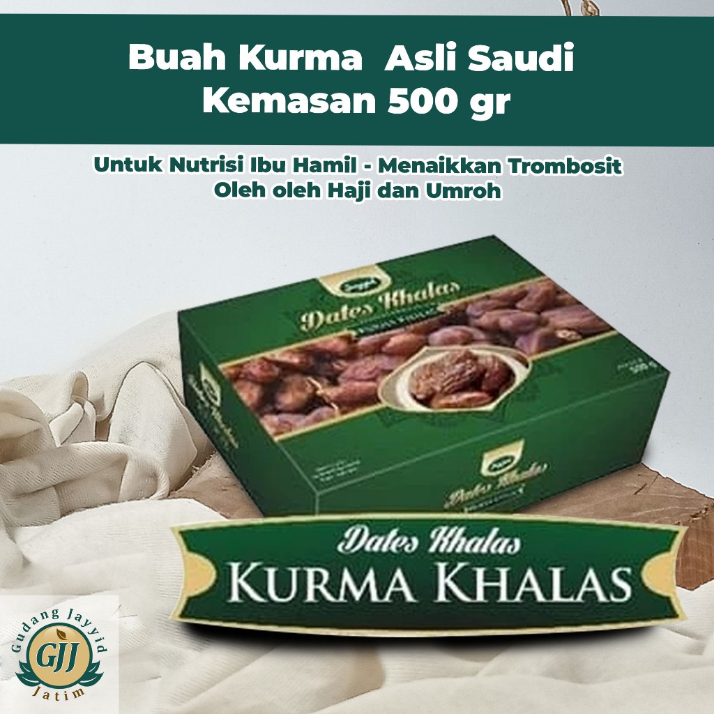 

Buah Kurma Asli Saudi Untuk Nutrisi Ibu Hamil-Menaikkan Trombosit-Oleh oleh haji dan umroh Kemasan 500 gr