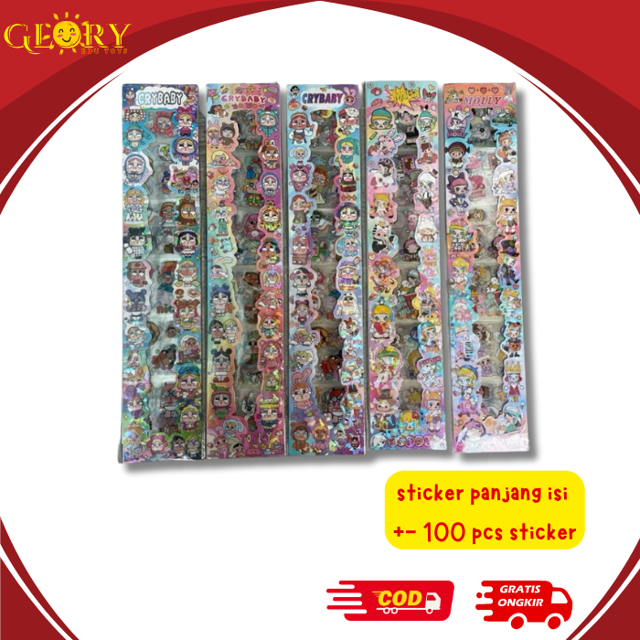 

Sticker Panjang Disney Labubu Crybaby Lotso 100 pcs