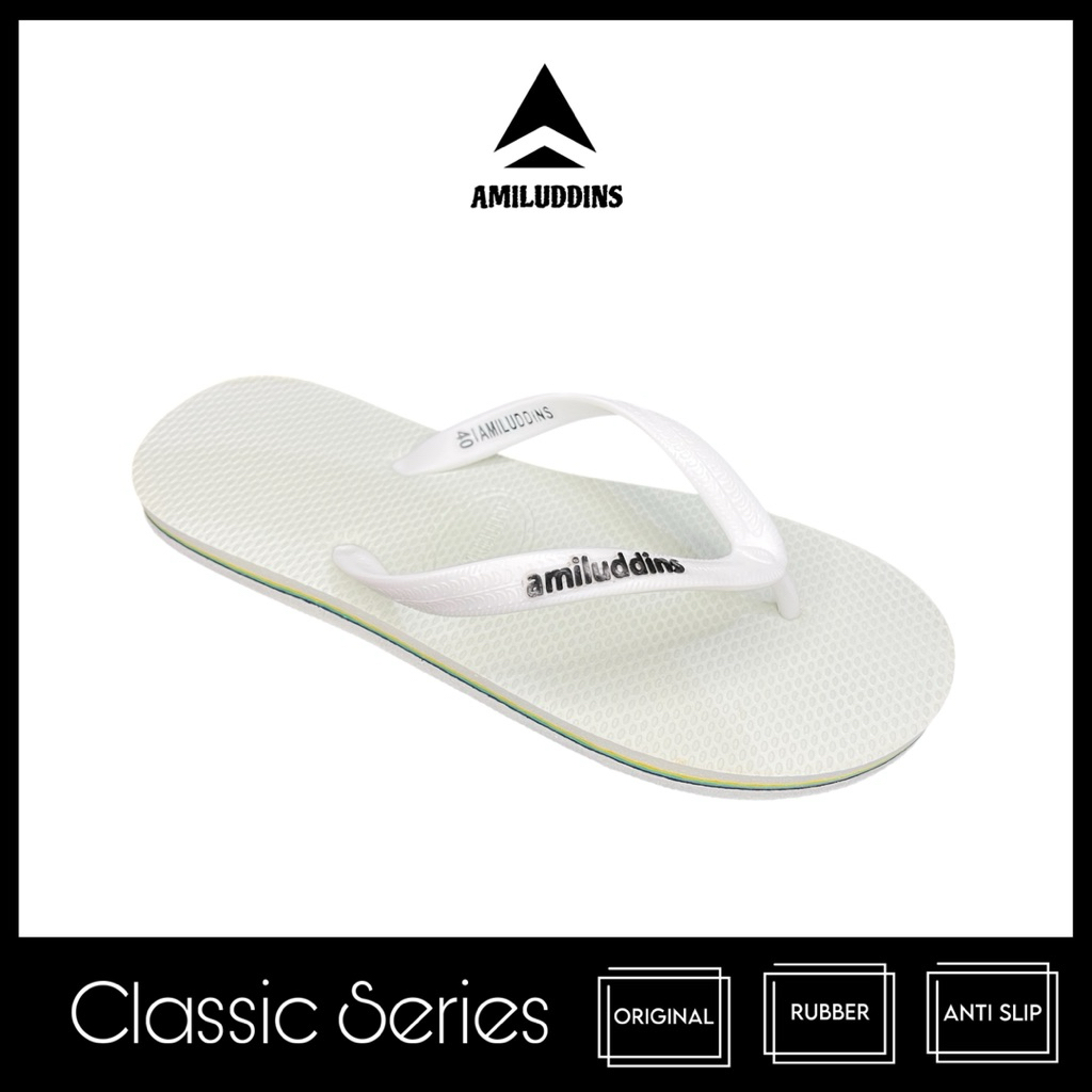 AMILUDDINS Classic 38-43 Sandal Jepit Karet Pria Wanita Casual Emboss bukan fipper bukan swallow pp