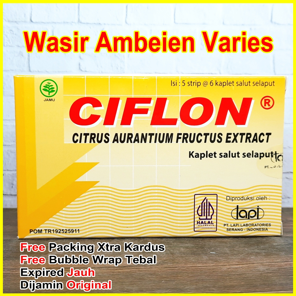 CIFLON 1 Box isi 5 Strip Obat Wasir Ambeien Varises Herbal Paten