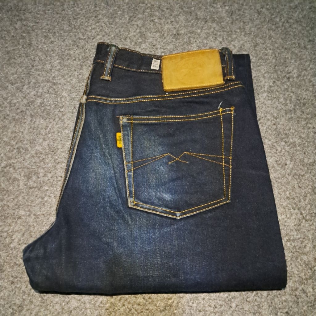 Denim Sage Ranger Terra II Indigo x Brown 19oz Unsanforized Size 36