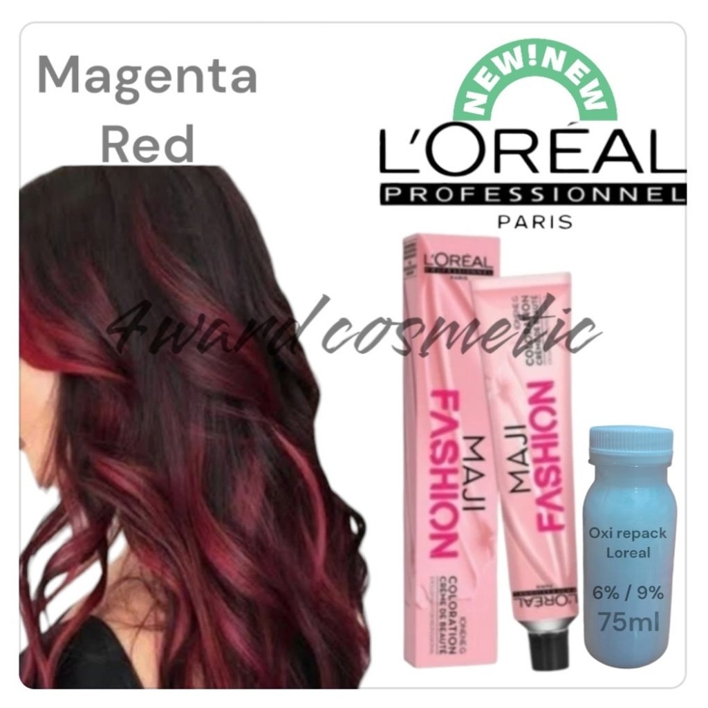 Loreal majifashion magenta red / cat rambut loreal.