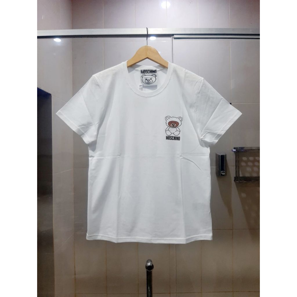 ( MOSCHINO ) KAOS T-SHIRT LADIES SHORT SLEEVE NEW EDITION BLACK 100% ORIGINAL