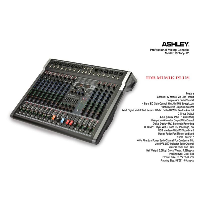 Mixer 12 Ch Ashley Victory12 Victory 12 Original