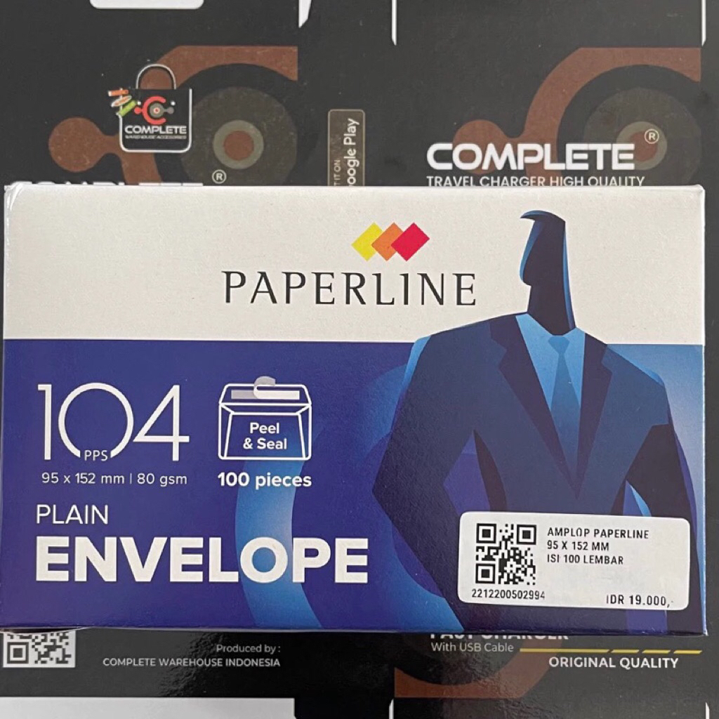 

AMPLOP PAPERLINE 95 X 152 mm ISI 100 LEMBAR KERTAS 80gsm