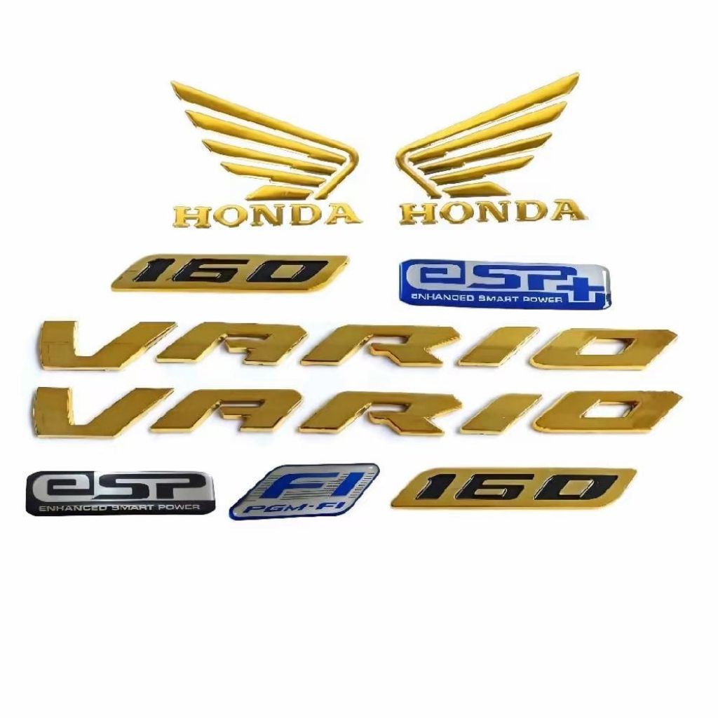 EMBLEM VARIO All New 160 Gold - Logo Timbul VARIO 160 Motor Tipe Gold - Motorcycle Aksesoris vario  