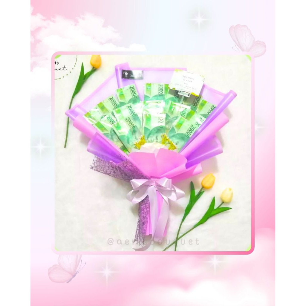 (READY STOCK) AERIS BOUQUET/MEDIUM MONEY BOUQUET 20.000 (5 - 25 LEMBAR)/BUKET UANG 20.000/BUKET MURA