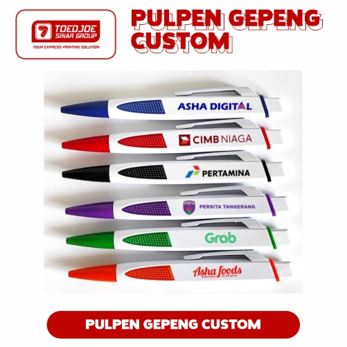 

PULPEN GEPENG CUSTOM - Souvenir Acara Kantor Seminar Premium