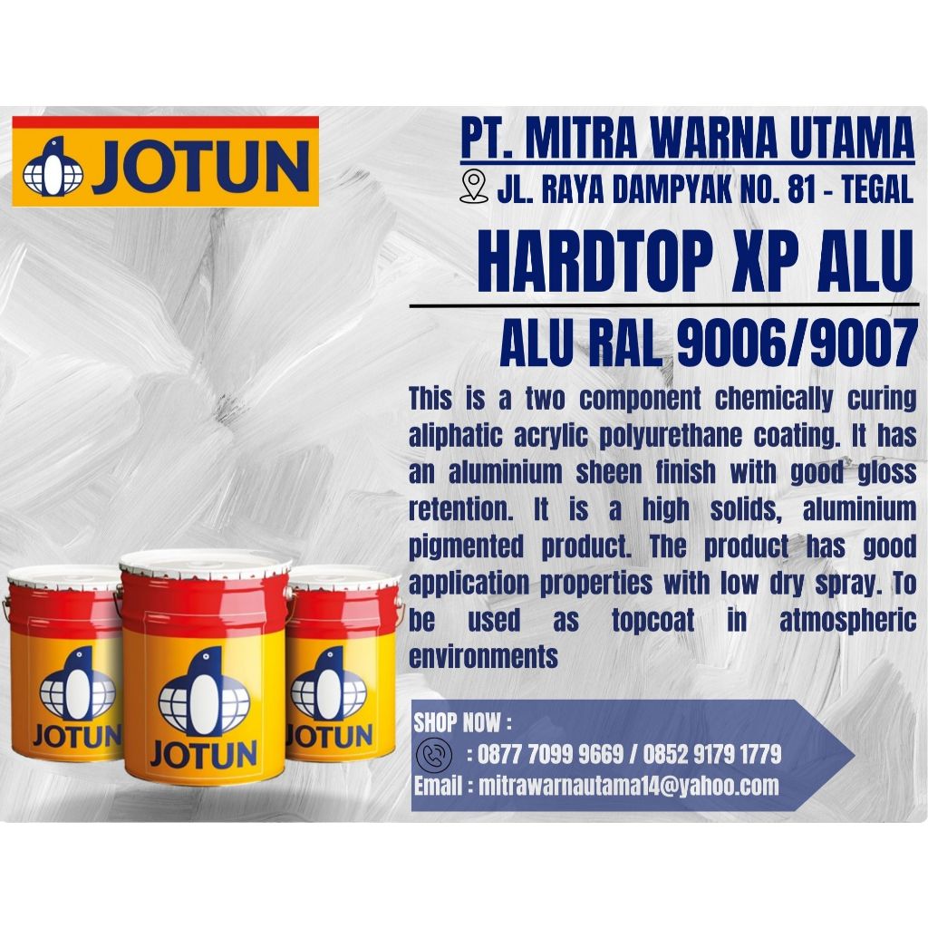 Jotun Hardtop XP ALU RAL 9006/9007 16,2 Ltr (Comp A + Comp B)