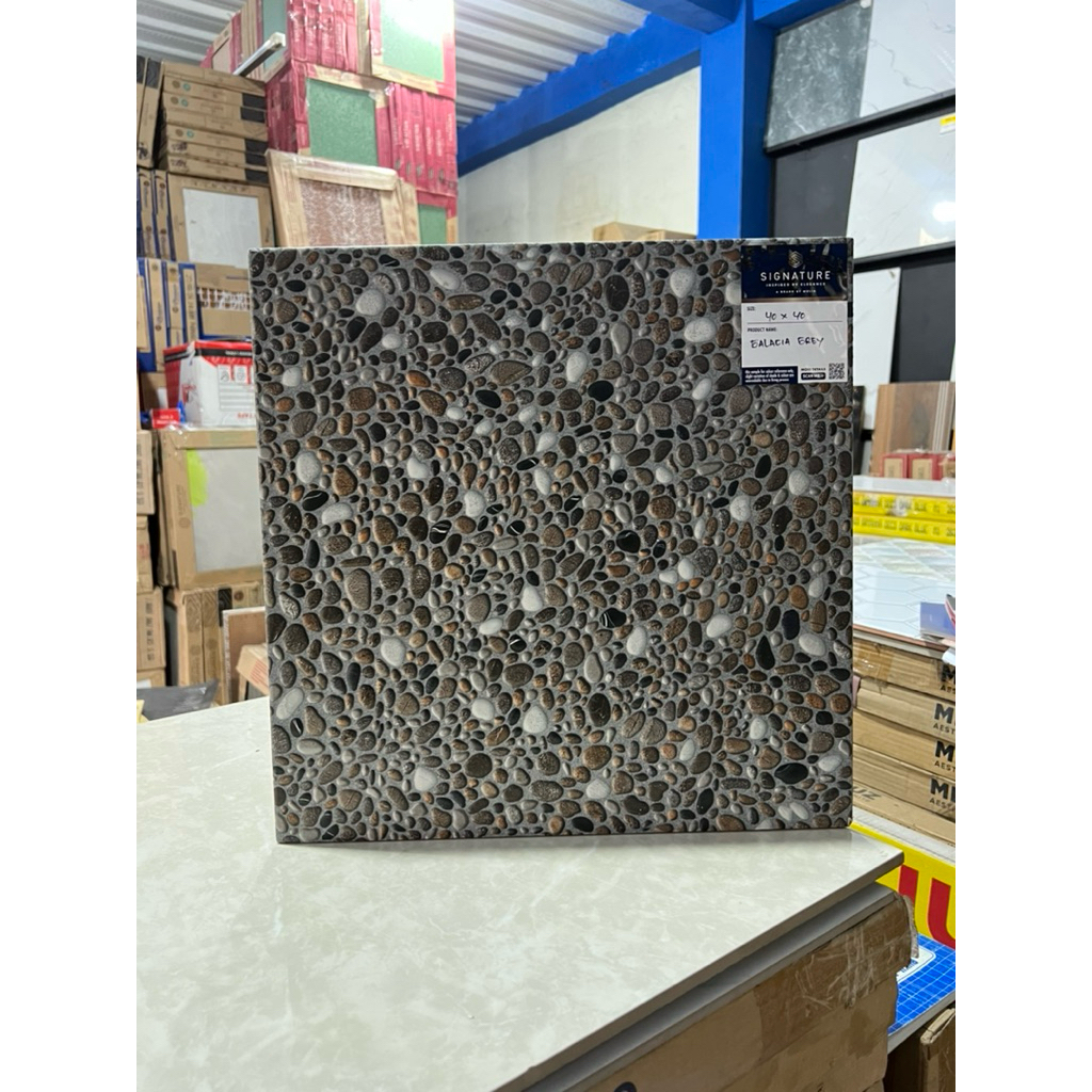 Keramik lantai Carport/teras 40x40 Galacia grey