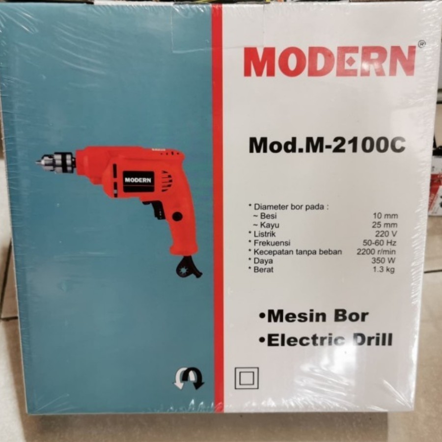 Modern Mesin Bor Listrik Tangan M2100C - Modern Electric Drill M2100C