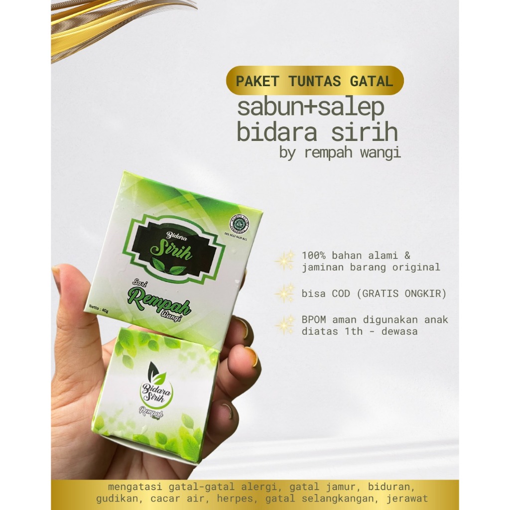SABUN GATAL & SALEP GATAL AMPUH, SABUN BIDARA SIRIH & SALEP BIDARA SIRIH HERBAL BPOM