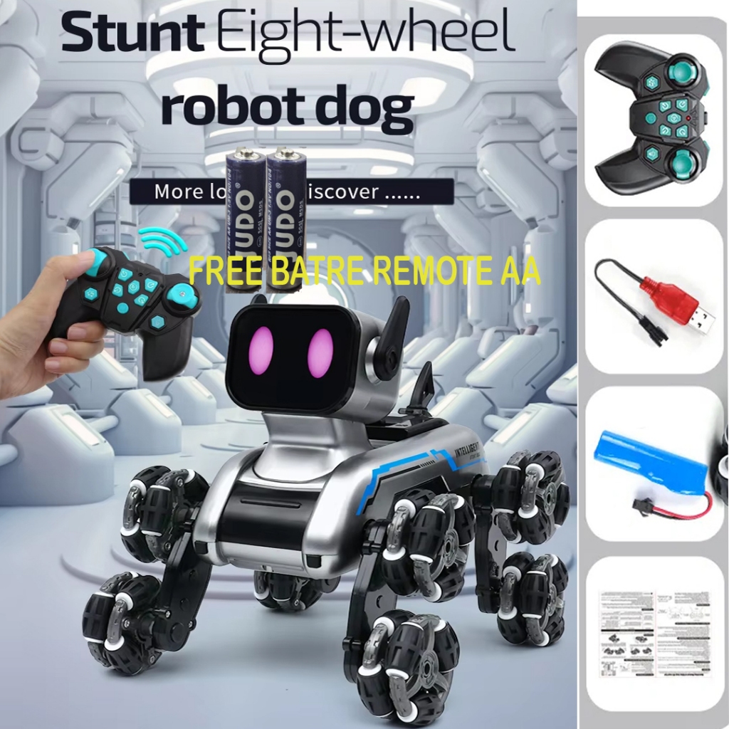 PROMO ROBOT ANJING DOG RC CAR 8WD MAINAN SINGLE REMOTE CONTROL 2.4GHZ ROBOT TOYS KADO ANAK