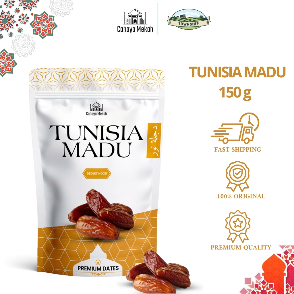 

Cahaya Mekah Kurma Tunisia Deglet Noor Pouch 150gr Premium Original High Kurma Tunisia Deglet Nour