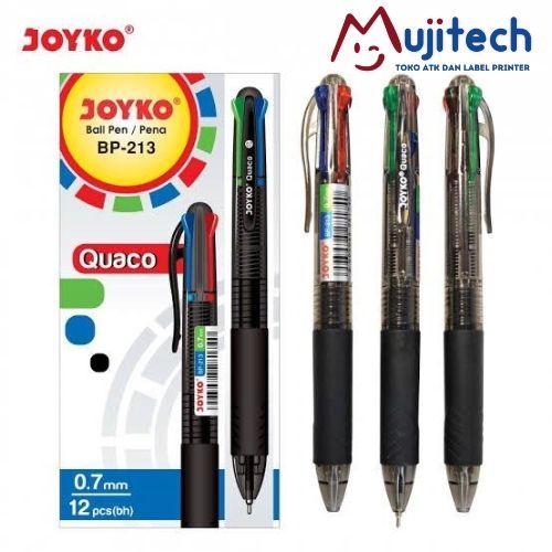 

12 PCS BOLPEN 4 WARNA BP-213 JOYKO PENA PULPEN