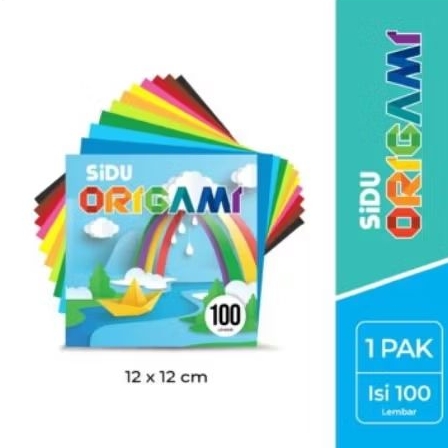 

KERTAS ORIGAMI SIDU ISI 100 LEMBAR | KERTAS LIPAT WARNA WARNI UK 12 X 12 CM